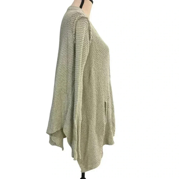 Free People drapey oversized cardigan seafoam green open knit XS - Picture 4 of 12